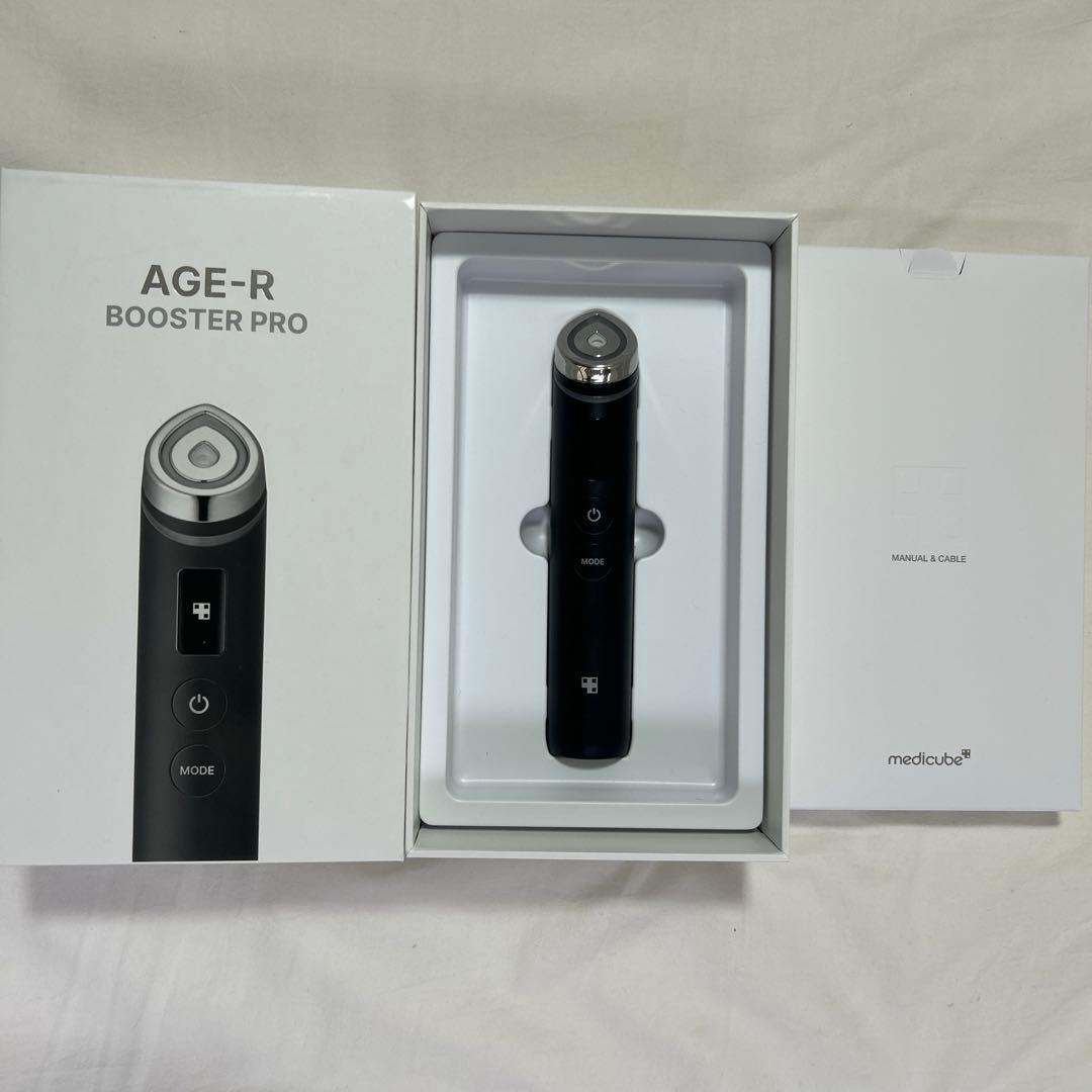 【美品】AGE-R BOOSTER PRO 美顔器 ブラック　ブースタープロ