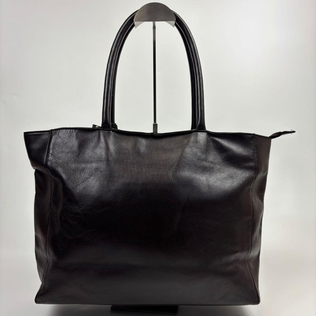 UNITED ARROWS トートバッグ ダークブラウン レザー ビジネス A4