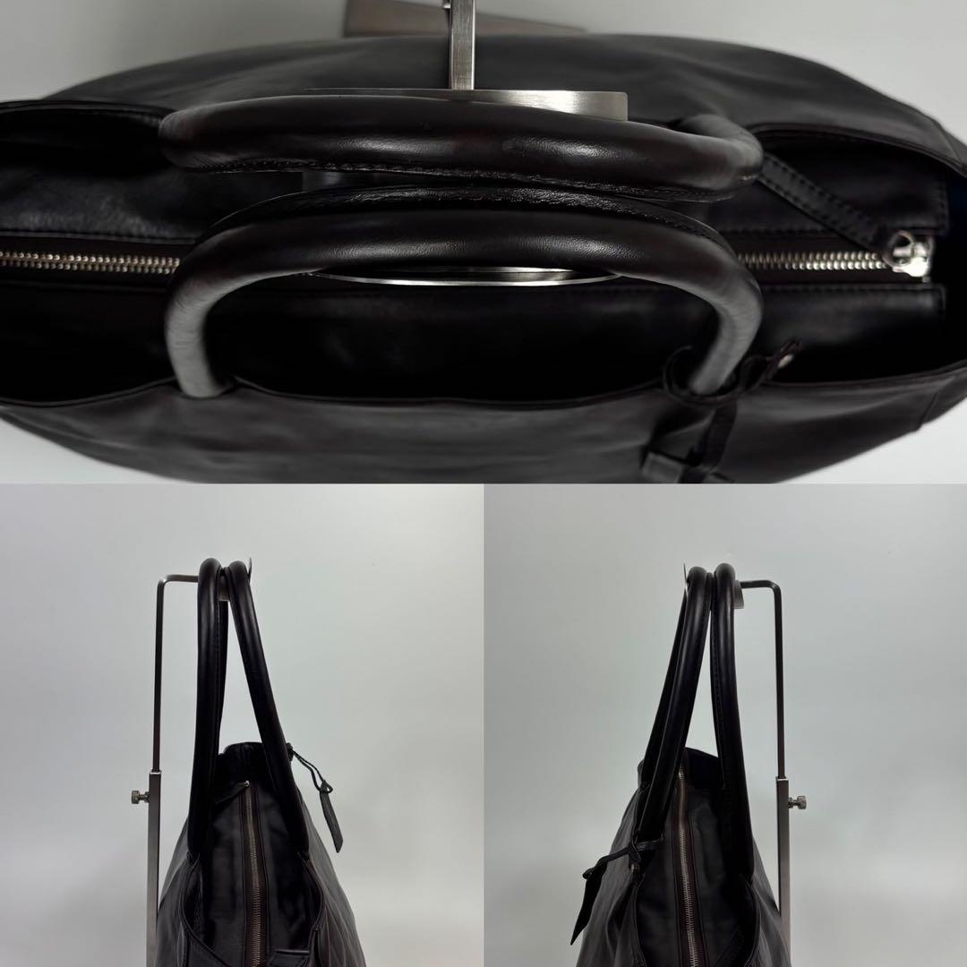 UNITED ARROWS トートバッグ ダークブラウン レザー ビジネス A4