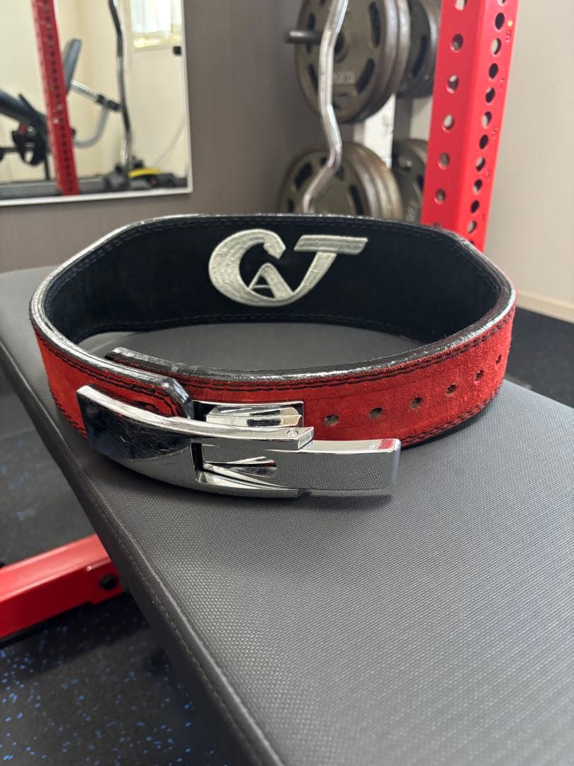 ジュラシック木澤ベルト　M 赤 サイン入り