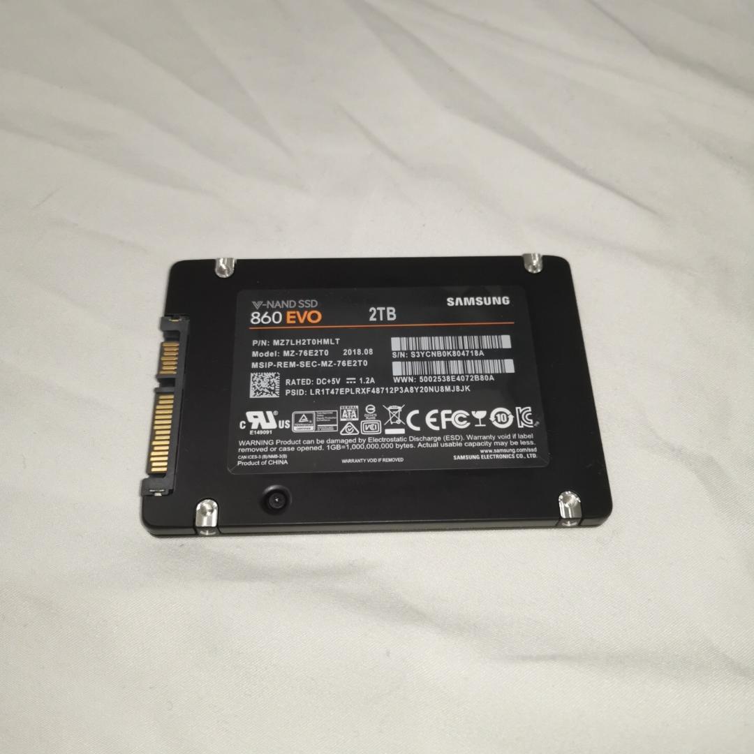 Samsung 860EVO SSD 2TB 2.5インチ SATA 6Gb/s