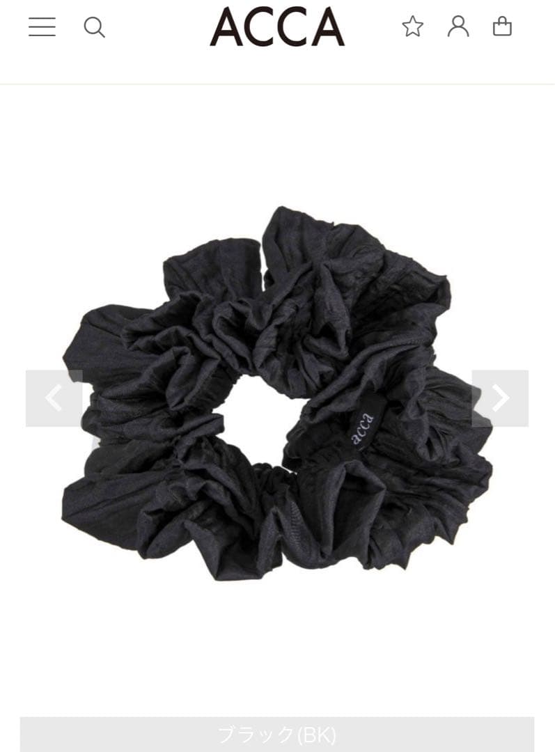 acca ブラック シュシュ　マシュマロシュシュ