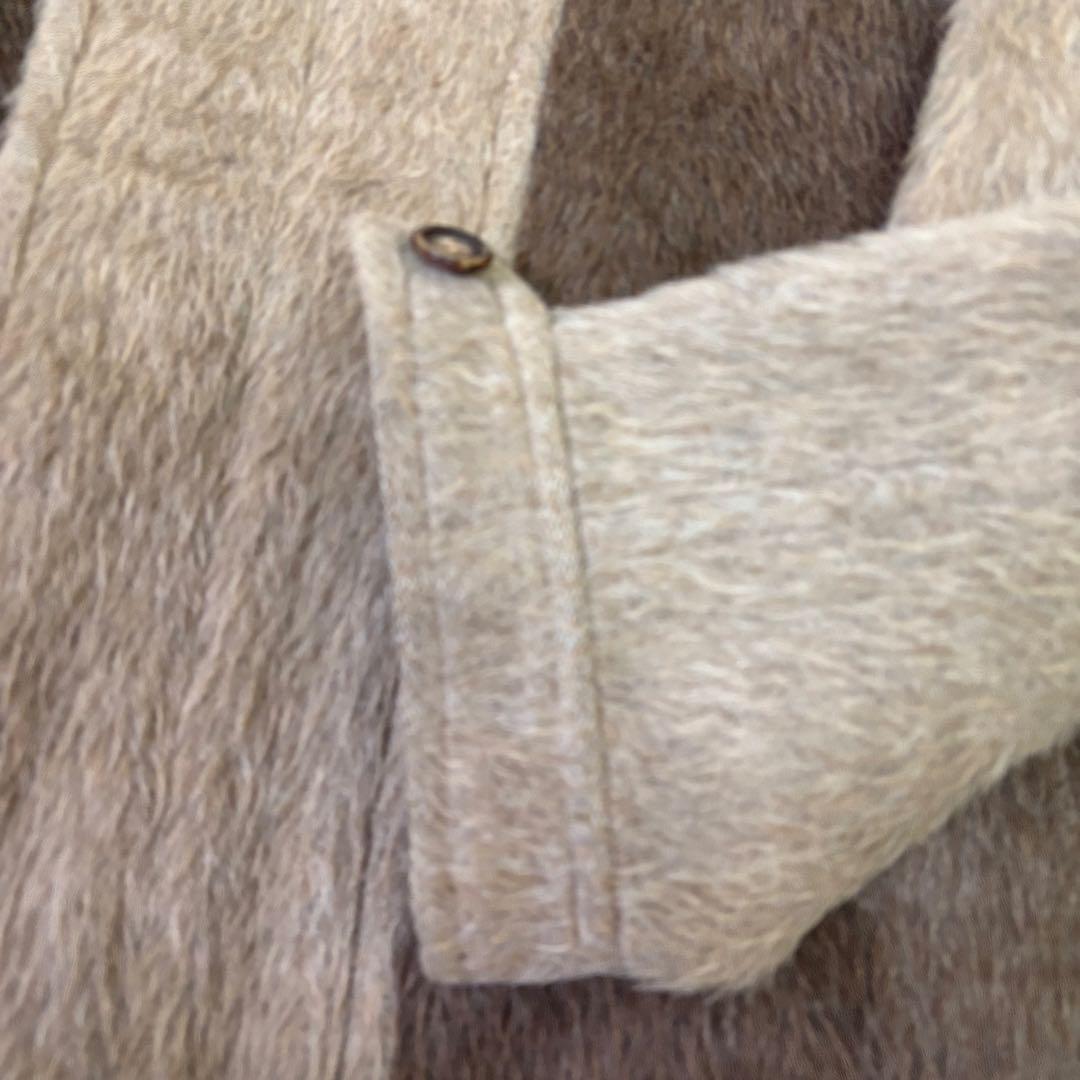 美品　Agnona イタリア製　ウール　ファー　ブラウンジャケット