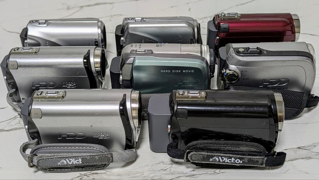 【動作品】Victor　GZシリーズ　HDD内蔵　ビデオカメラ　8台　まとめ