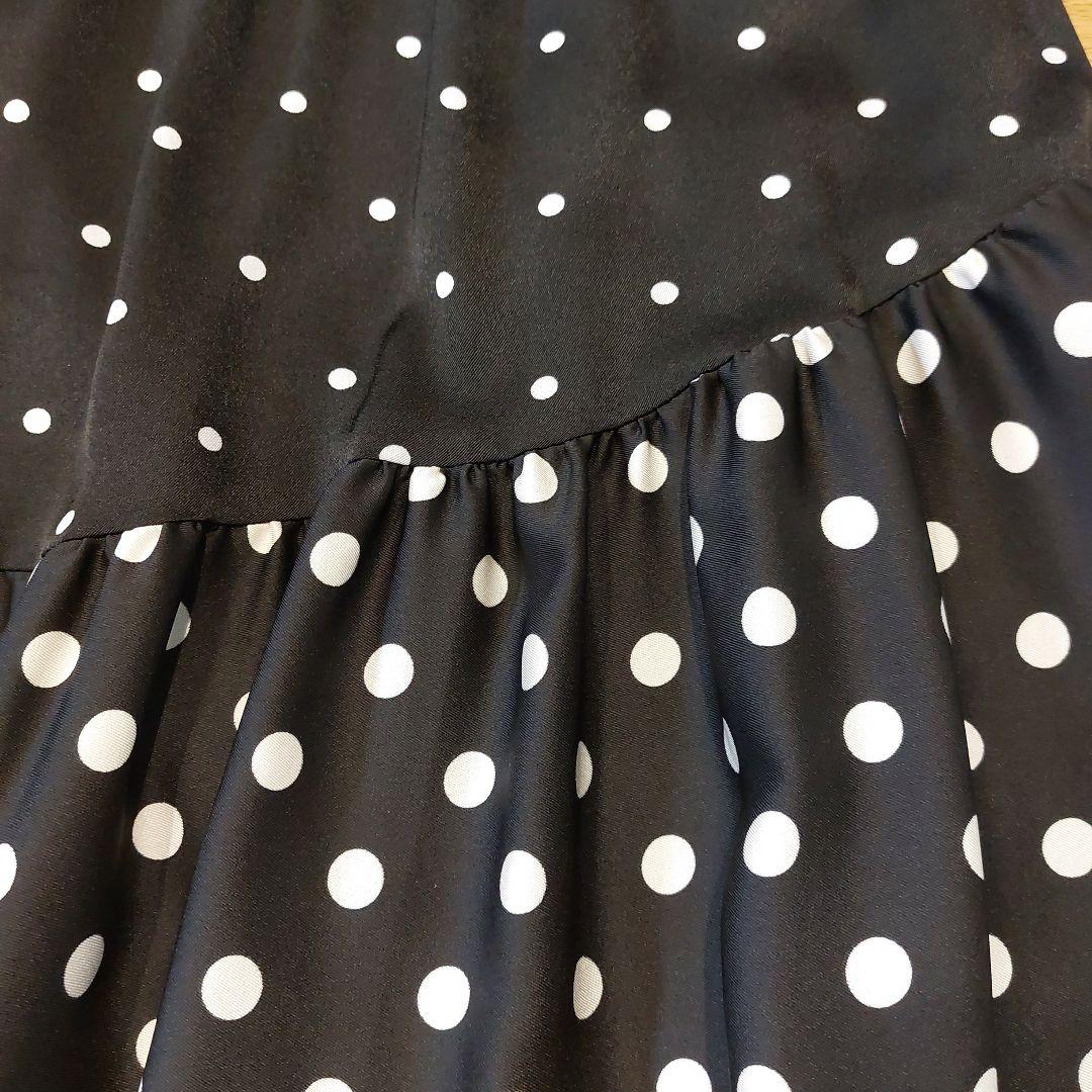 BEARDSLEY 黒白ドット柄 ロングスカート サイズ0