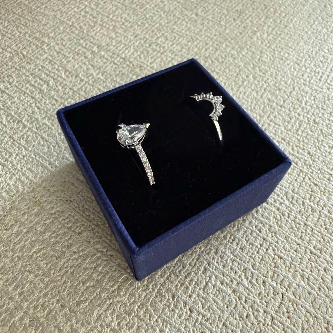 [2点セット]SWAROVSKI　指輪　サイズ55(14〜15号)