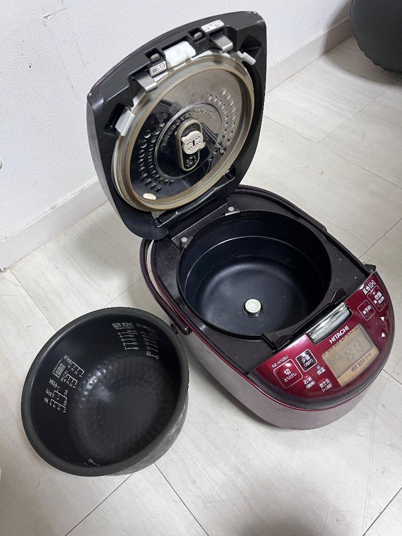 HITACHI 炊飯器 レッド 多機能