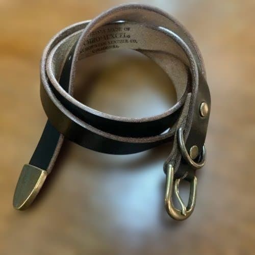 アートブラウン　 クロムエクセルレザー　ナローレンジャーベルト　4ピース　黒３８