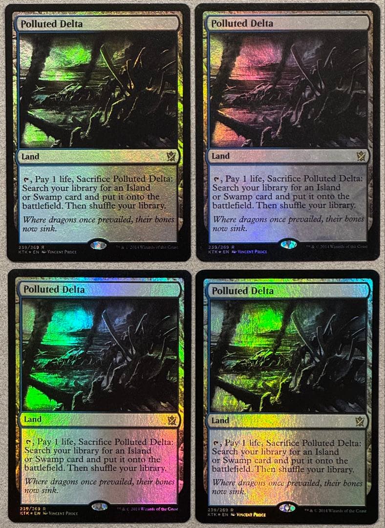 Foil【汚染された三角州/Polluted Delta】英語版 4枚セット