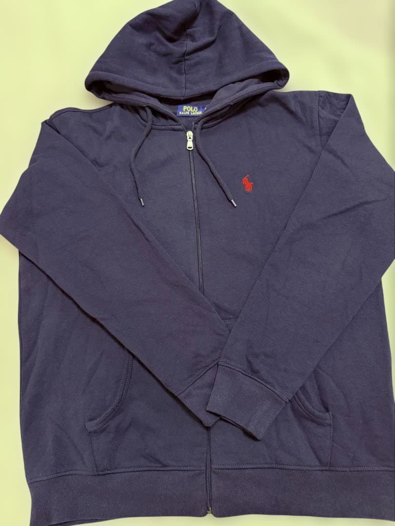 〈美品〉ポロ ラルフローレン フルジップ パーカー ネイビー 刺繍ロゴMサイズ