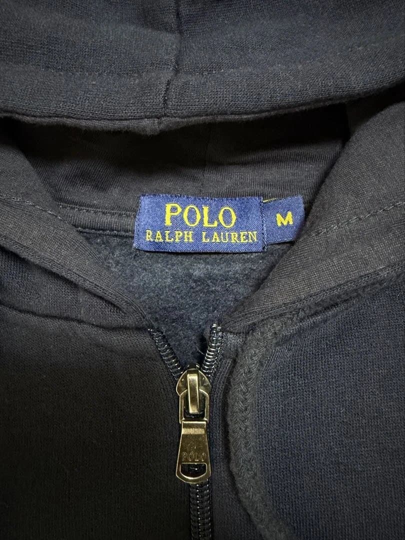 〈美品〉ポロ ラルフローレン フルジップ パーカー ネイビー 刺繍ロゴMサイズ