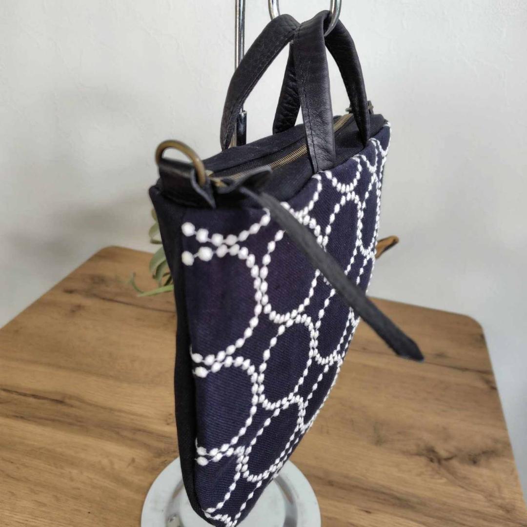 ミナペルホネン/2025tambourineタンバリンネイビー×白/ロングミニ