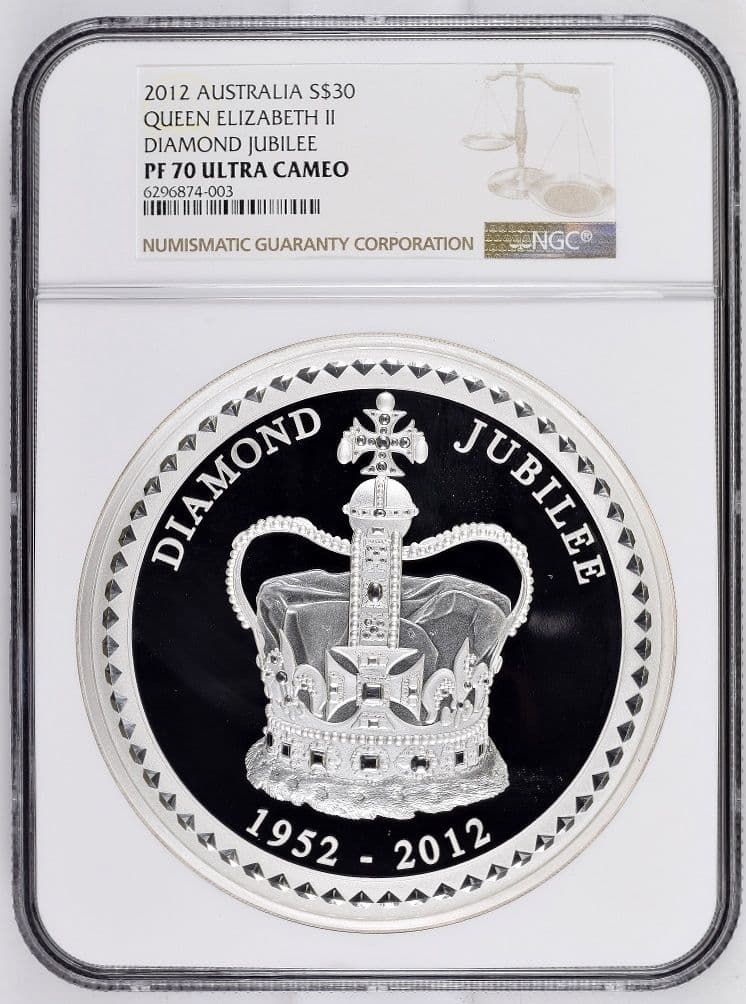 2012 オーストラリア ダイヤモンドジュビリー 1kg プルーフ銀貨 PF70