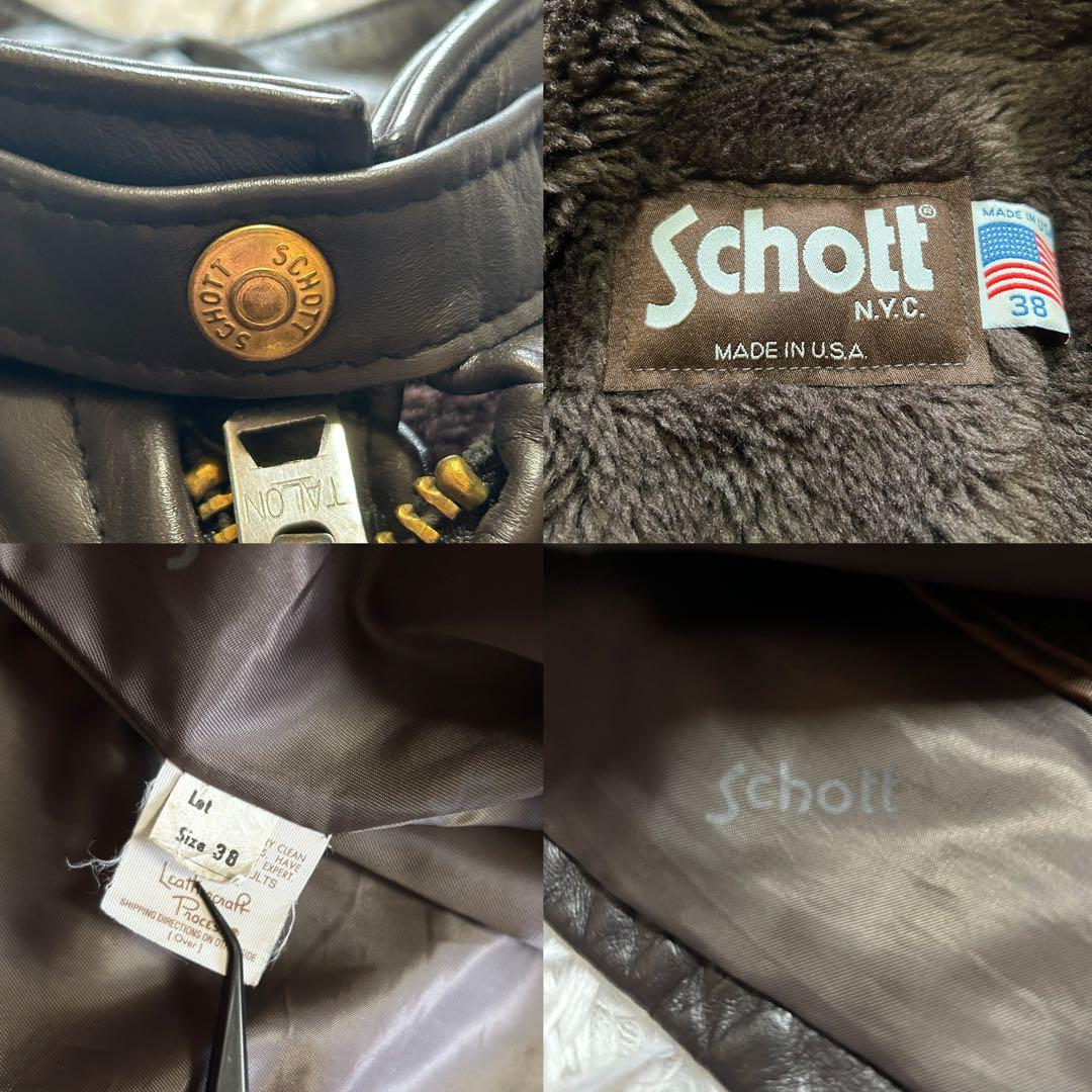【希少美品】schott ショット 38 シングルライダースジャケット 641