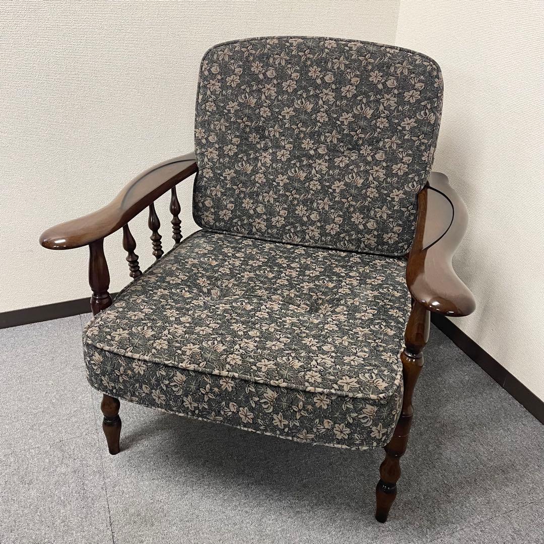 【美品】① カリモク WC6000 肘掛け椅子 1P一人掛けソファ