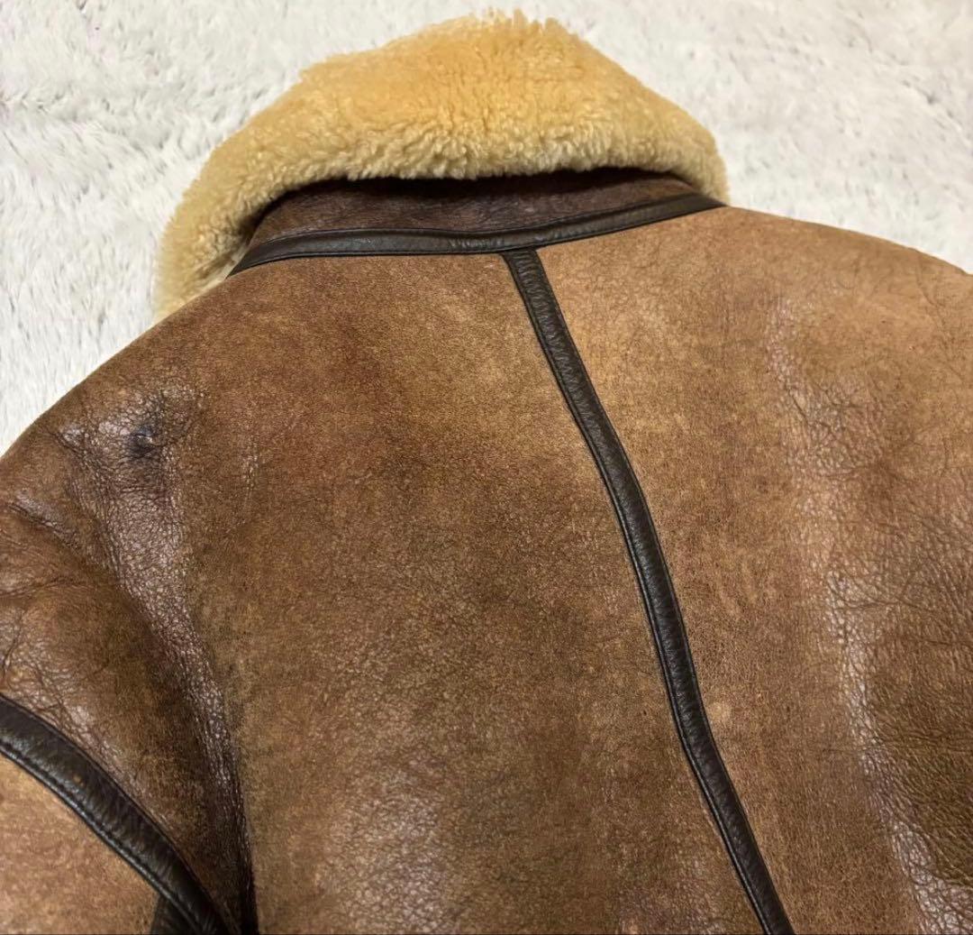 b-3 本革レザー ムートン フライトジャケット