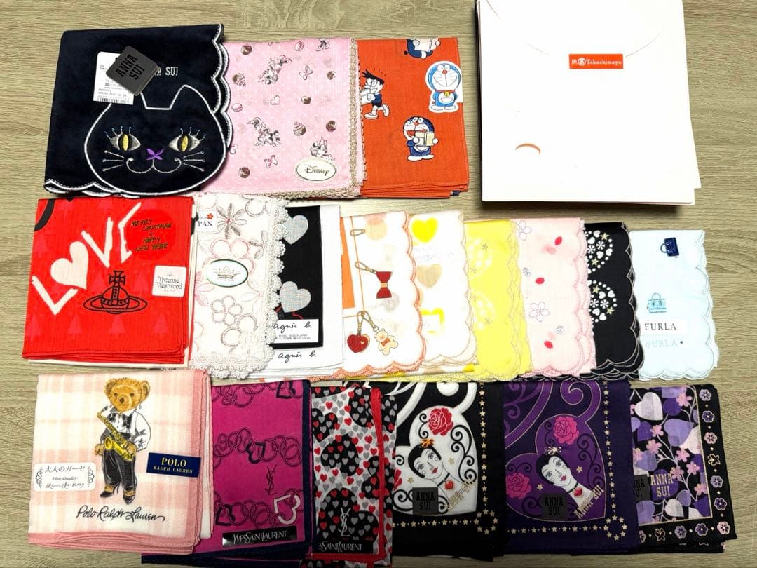 【新品、未使用】ブランド　ハンカチ１８点セット