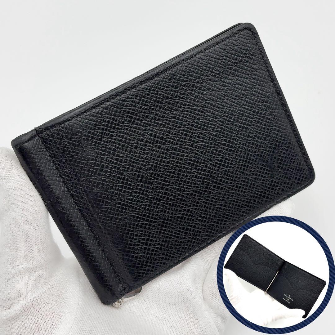 現行★ルイヴィトン ポルトフォイユ パンス タイガ マネークリップ 黒