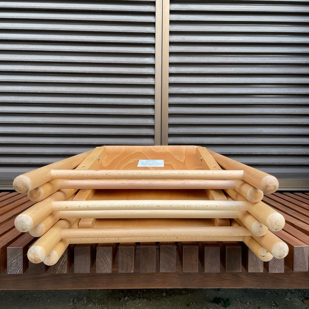 無印良品　廃盤　木製折りたたみチェア　3個セット