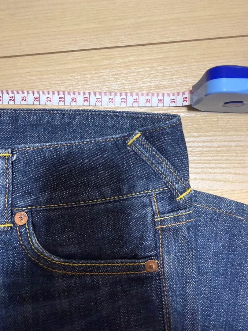 EVISU ブーツカットデニム ピンクペイント