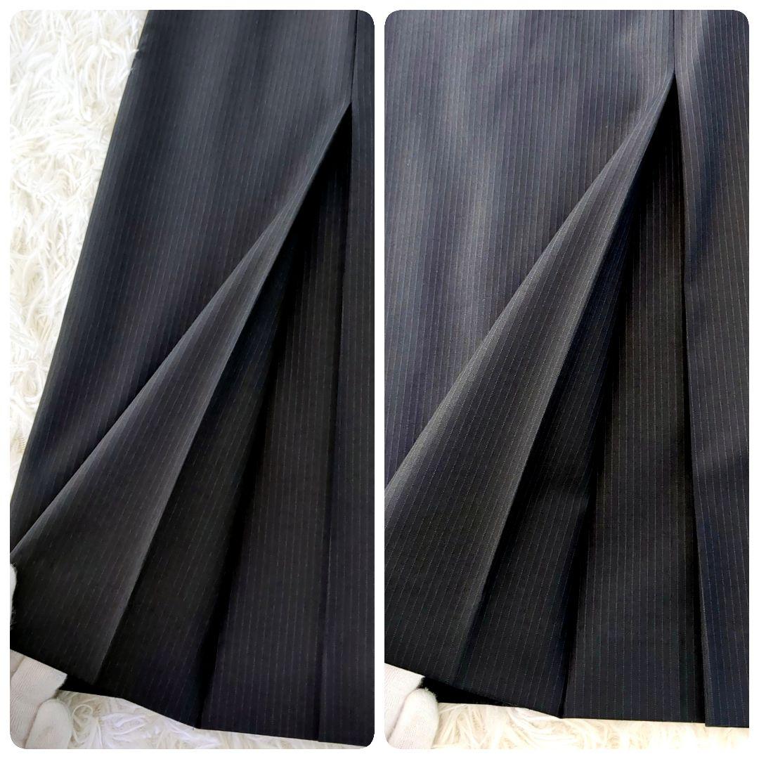 極美品✨️23区 レディースセットアップスーツ3点セット パンツ　ストライプ　黒