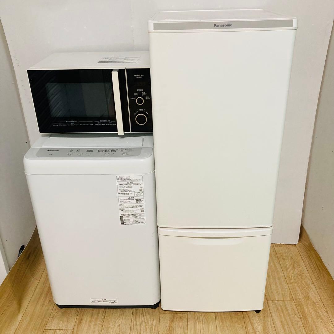 パナソニック日立ブランド一人暮らし家電セット❗️大阪、大阪近郊配送と設置無料1