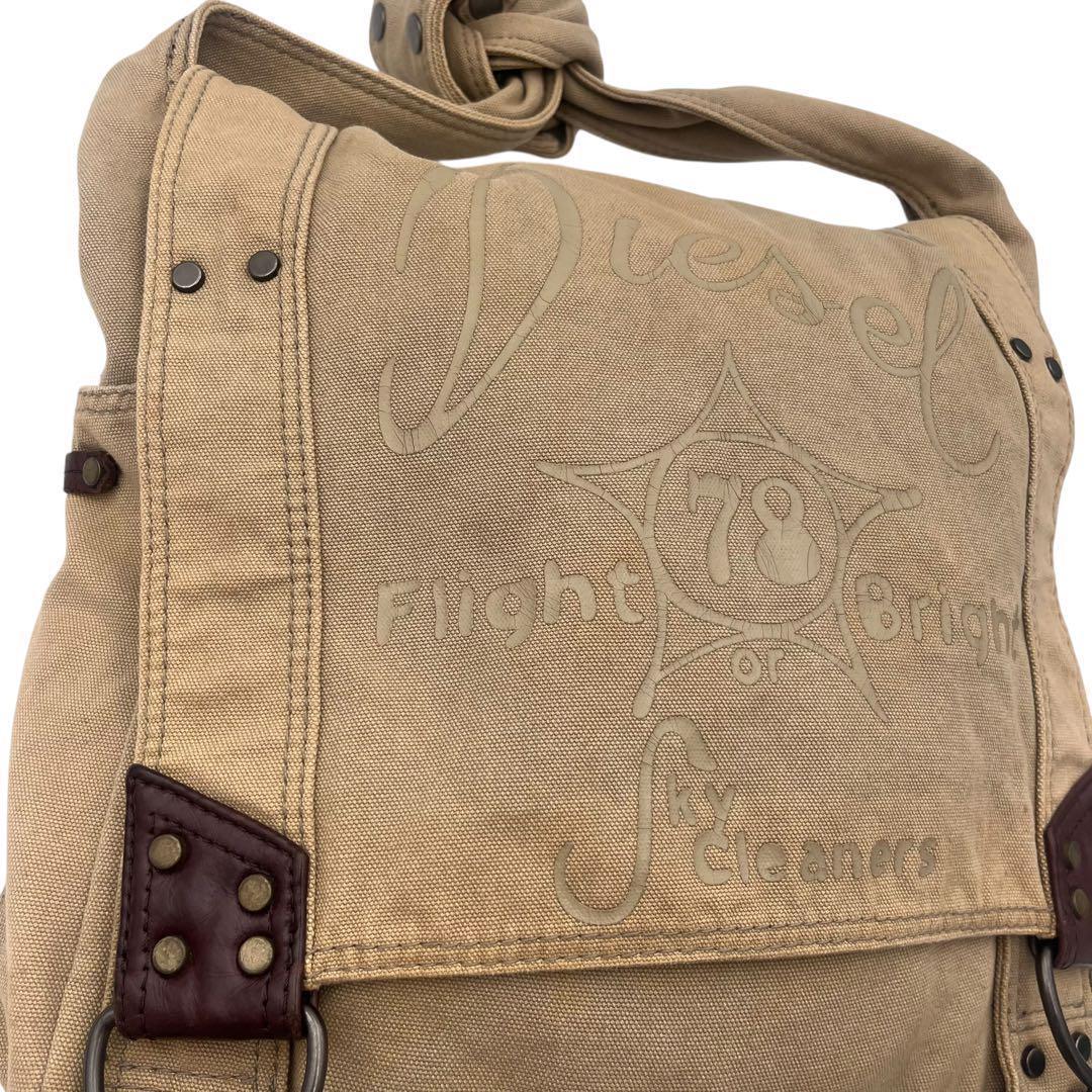 【希少】DIESEL メッセンジャーバッグ ベージュ archive y2k