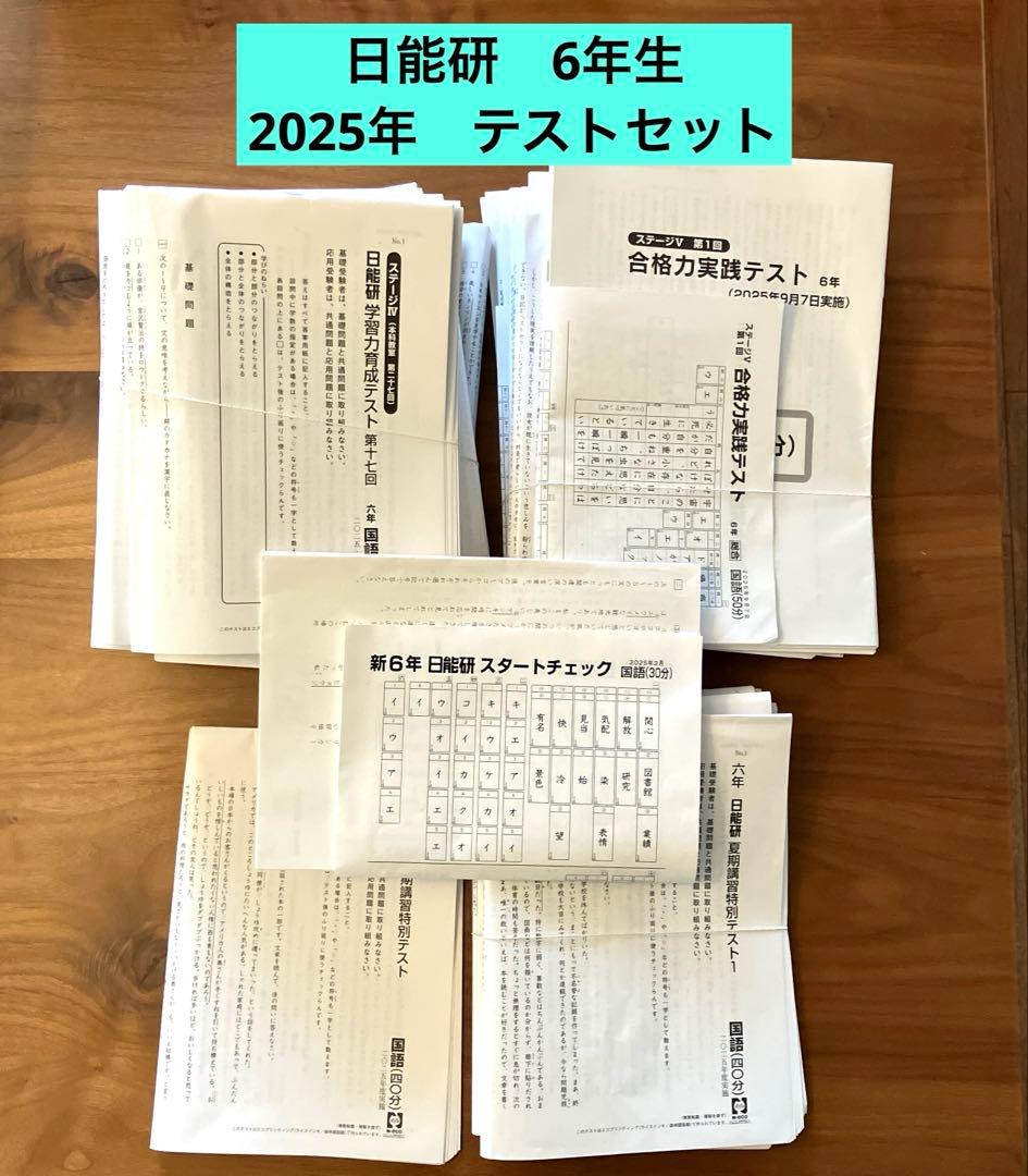【最新】　日能研　6年生　1年分　2025年 テストセット