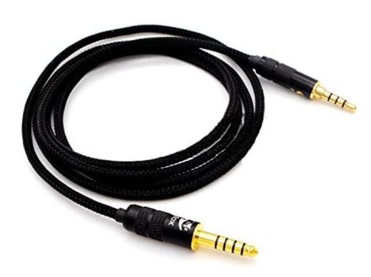 オディオアップグレードケーブル 交換ヘッドホンケーブル 4.4mmバランス5極