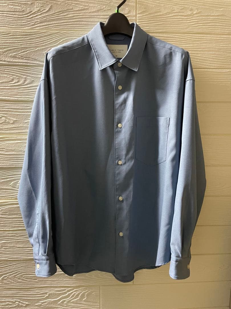 パブリックトウキョウ　コンフォートリラックスシャツ　ダークブルー