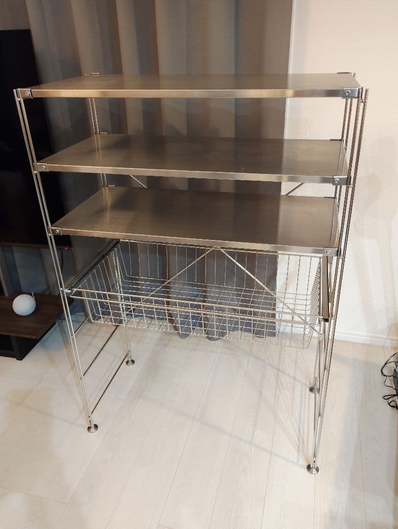 【IDさま】無印良品　ステンレスユニットシェルフ キッチン ラック