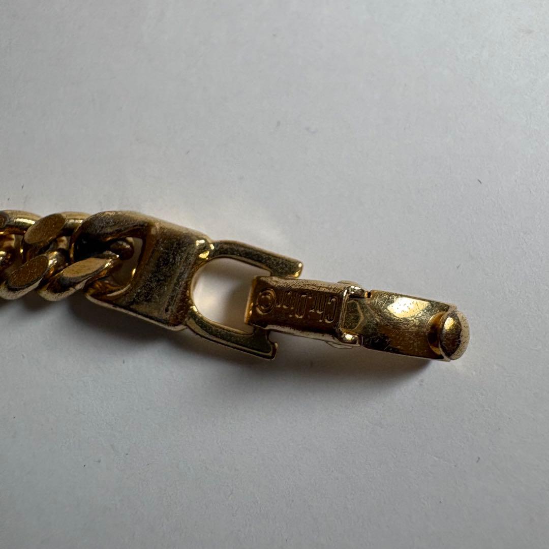 ディオール　Dior 喜平　ゴールド チェーン　ブレスレット　プレート　刻印