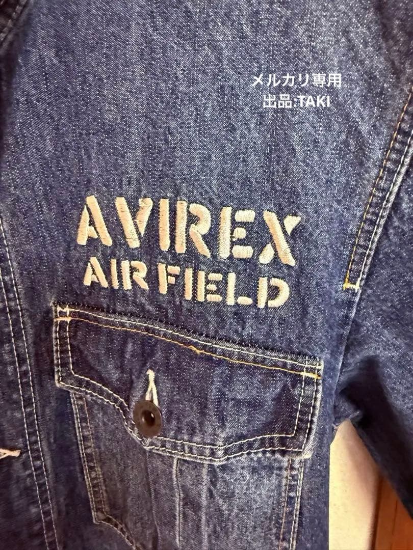 AVIREX デニム オーバーオール つなぎ XLsize