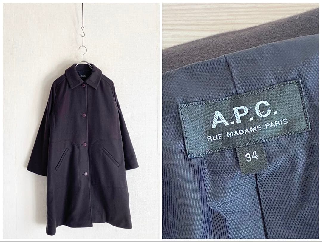 A.P.C. 2020AW ウールメルトン コート 34 ゆったり