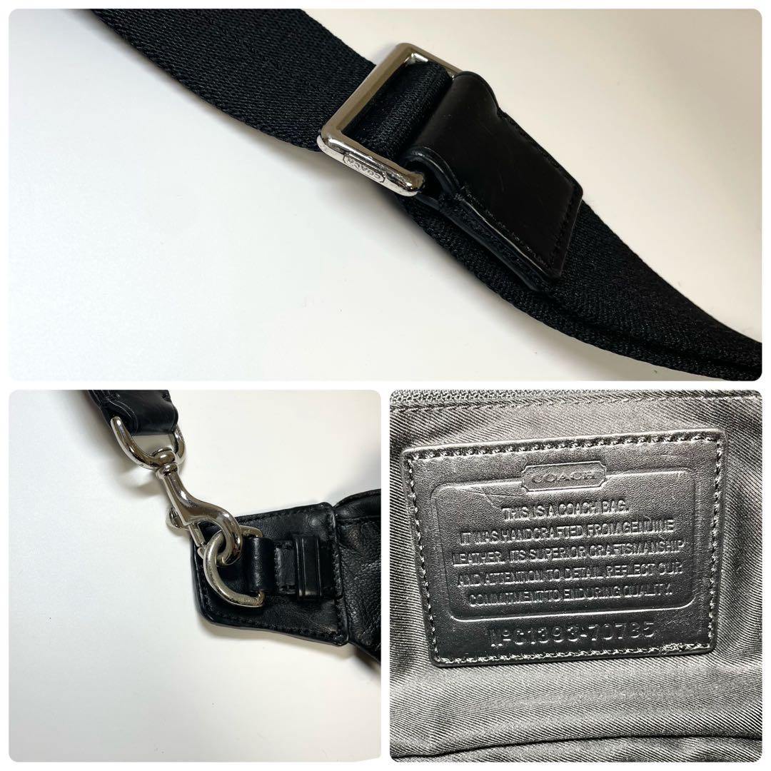 美品✨COACH ボディバッグ トンプソン シティ レザー 黒