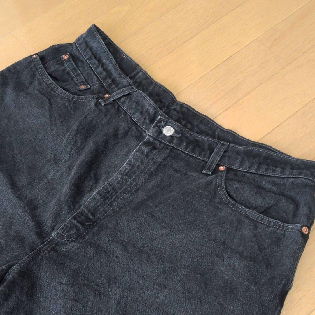 リーバイス 550 リラックスフィット テーパード ブラックジーンズ ボトム