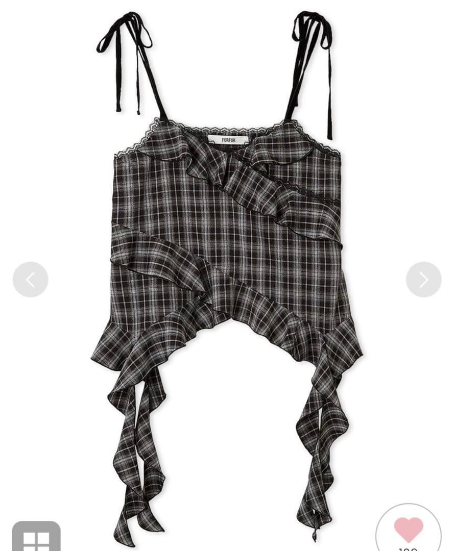 【匿名配送】FUR FURフリルキャミトップス　RWFT254081