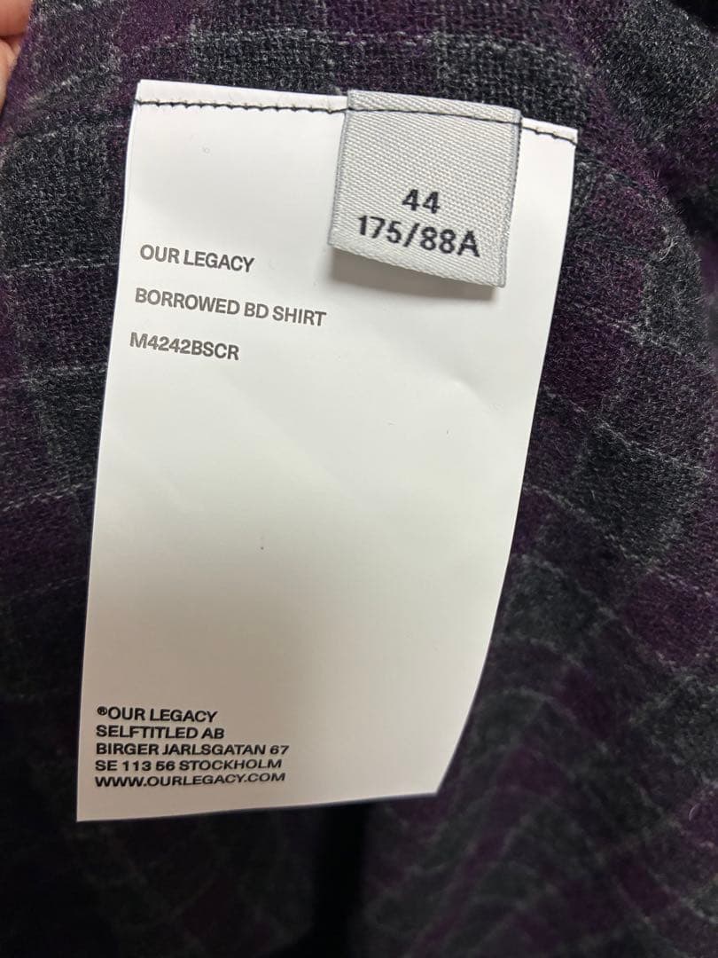OUR LEGACY アワーレガシー BORROWED BD SHIRT 44