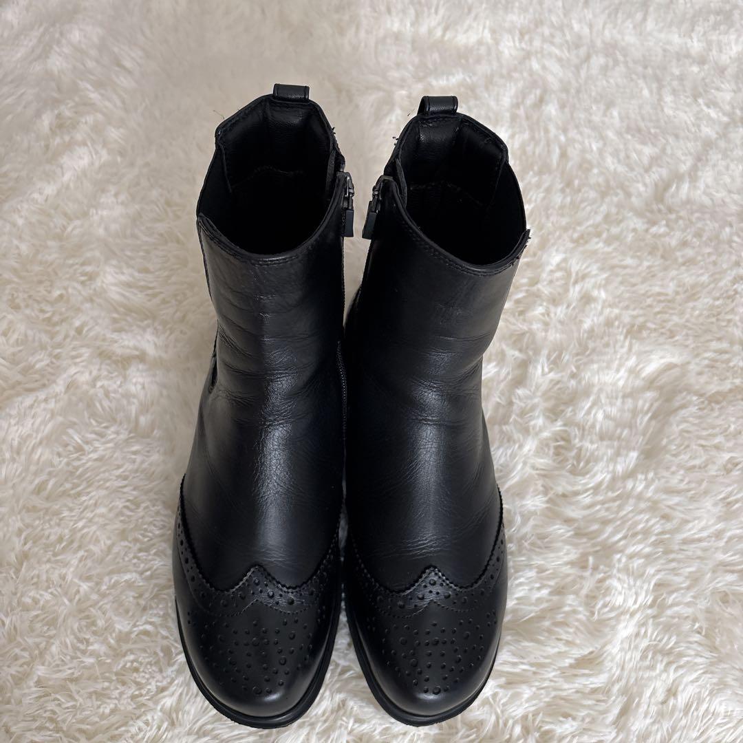 fitfit フィットフィット フレックス サイドゴアブーツ 黒 厚底