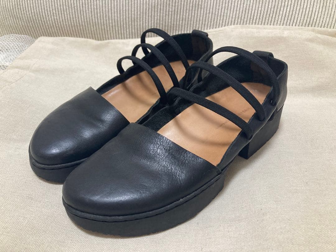 トリッペン　レザーサンダル　黒 24〜24.5cm