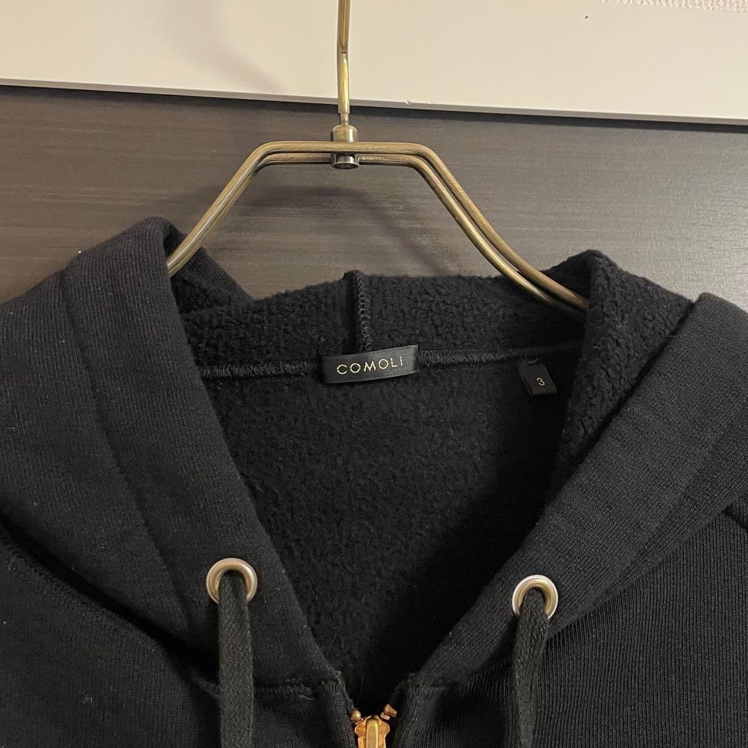 24AW COMOLI コットン裏毛 ジップパーカ 3 A03-05001