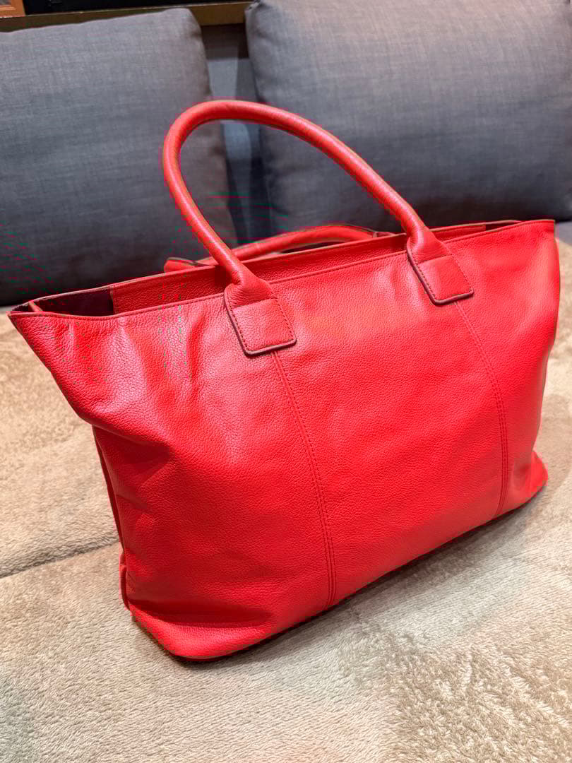 ABAHOUSE レザー 赤 トートバッグ