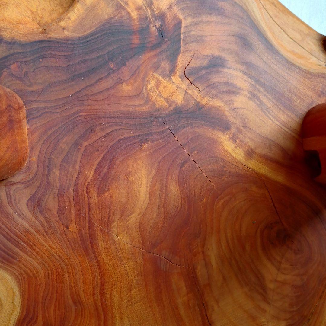 無垢材の不規則な座卓　ハンドメイド　一枚板　ミニテーブル　花台