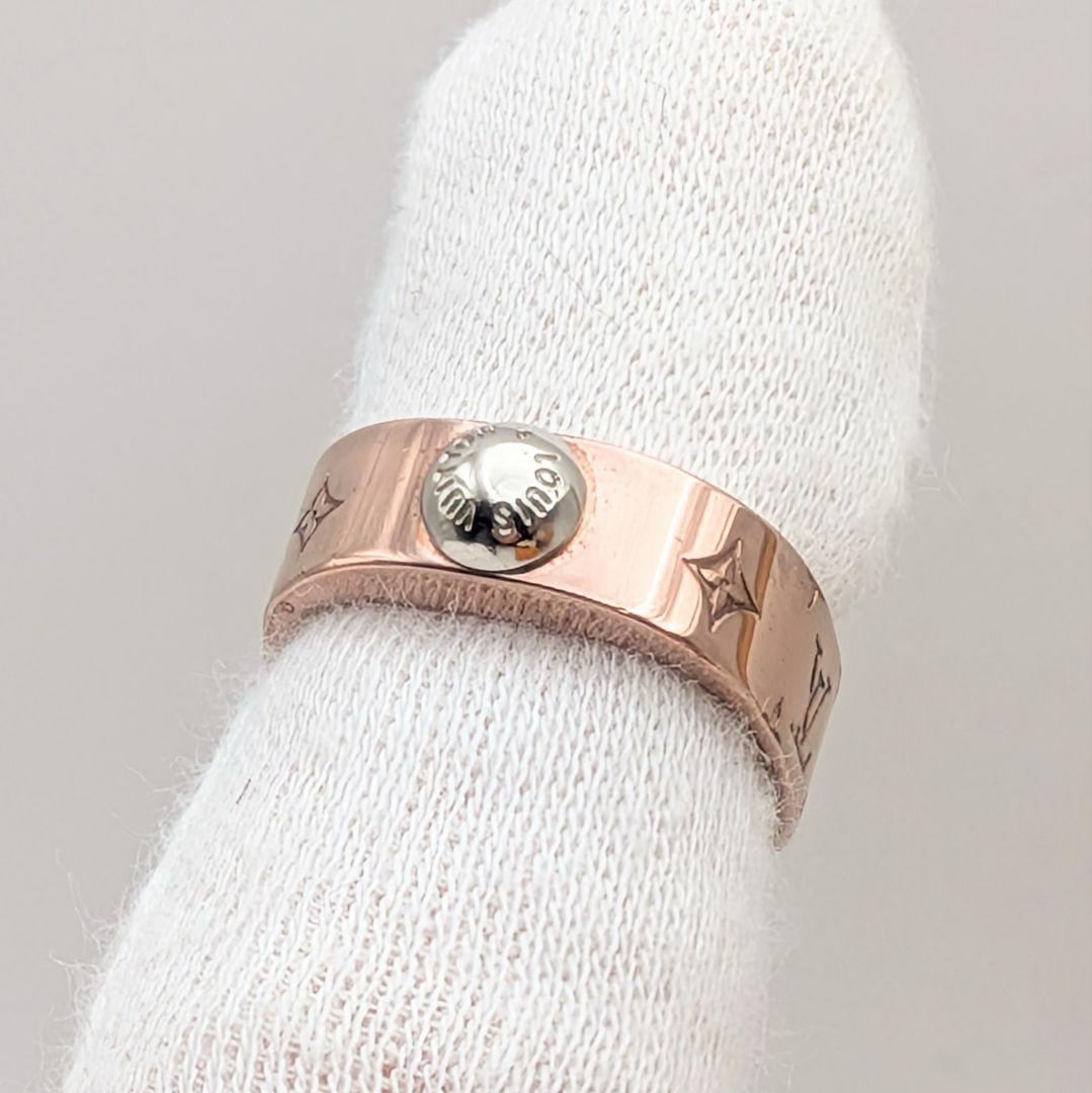 箱なし ルイヴィトン バーグナノグラム リング Sサイズ