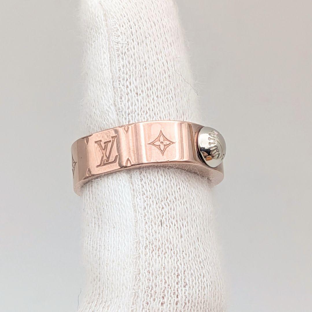 箱なし ルイヴィトン バーグナノグラム リング Sサイズ