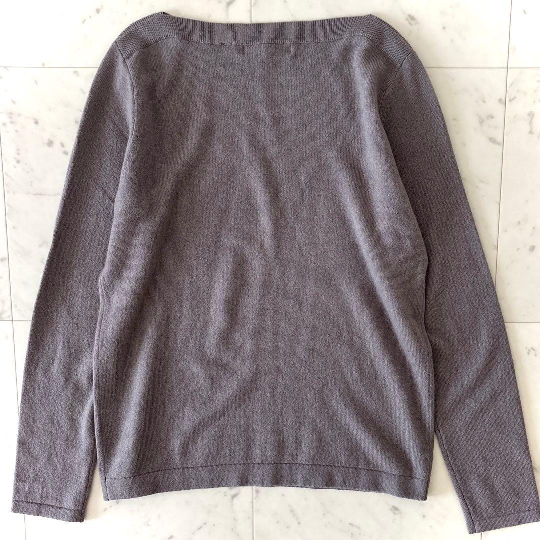 美品 ダーマコレクション カシミヤ100％ ボートネックニット M グレージュ