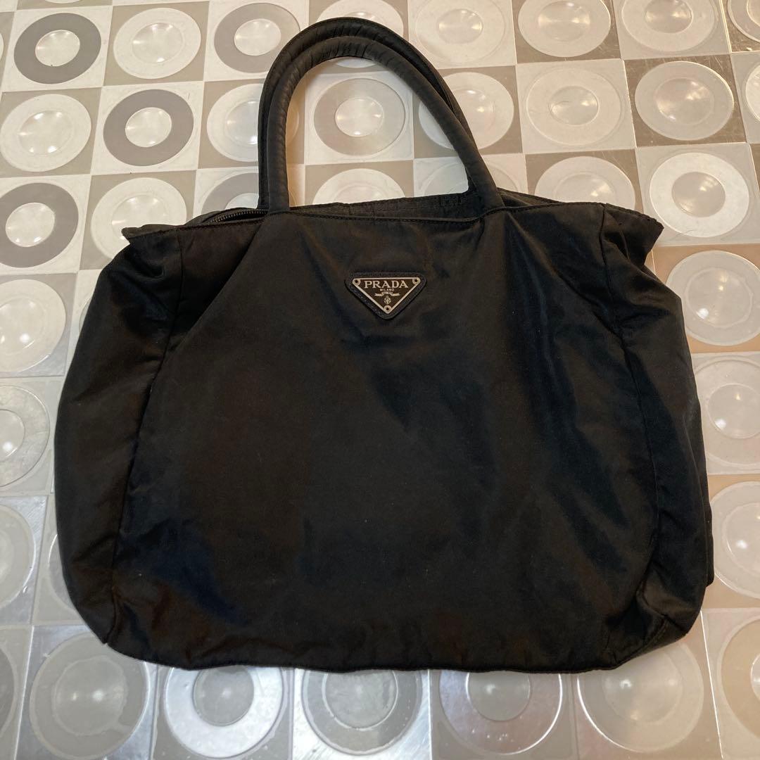 PRADA プラダ 黒 ナイロン トートバッグ 美品