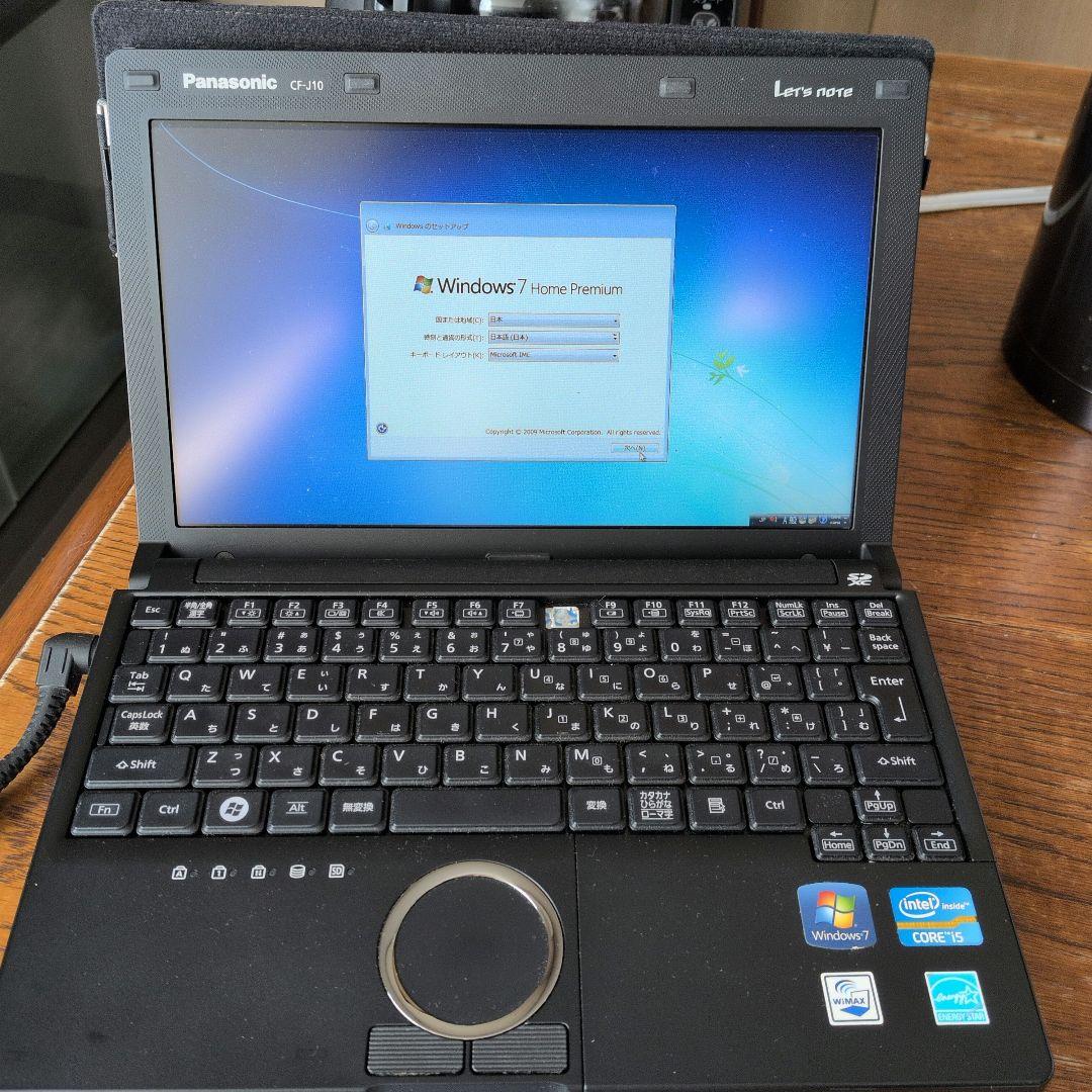 Panasonic Let’s note CF−J10 Windows 7