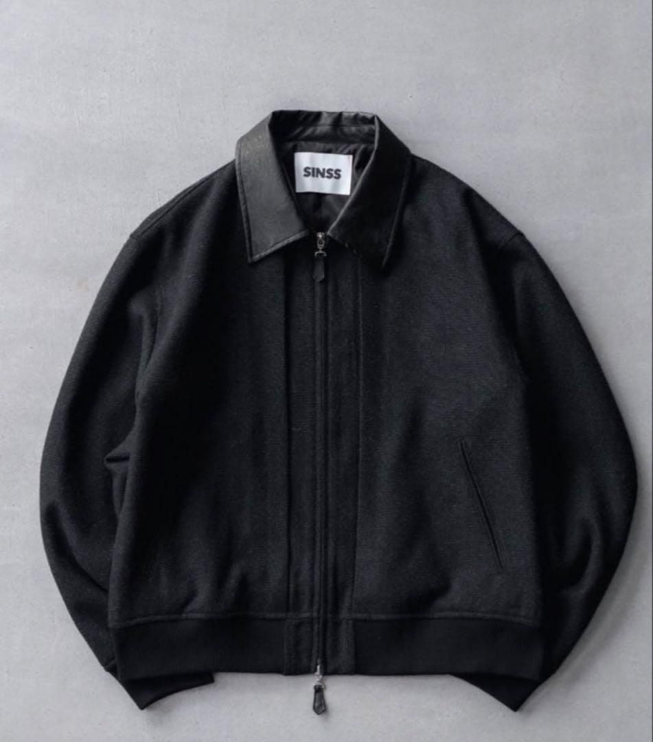 SINSSツイードショートブルゾン Sサイズ　チャコール