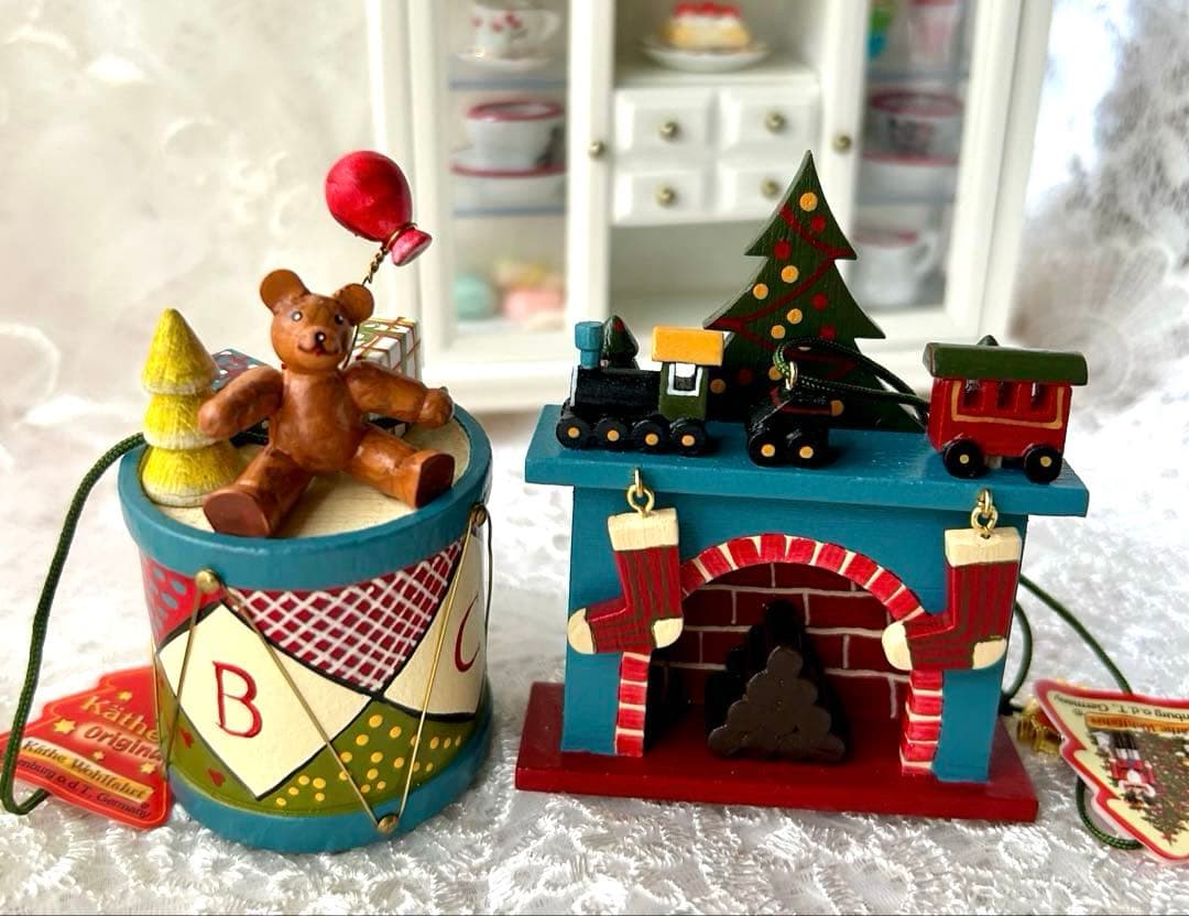 ケーテウォルファルト　ドイツ　クリスマスオーナメント　木製２個セット